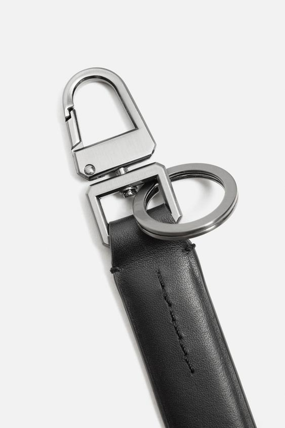 ZARA КОЖАНЫЙ БРЕЛОК, ЧЕРНЫЙ