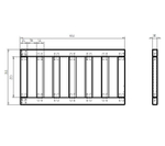 Калитка для односпальной кровати Афина 90х200, массив сосны