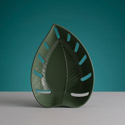 Блюдо для фруктов In The Forest Leaf, 19х6х26 см, зеленое