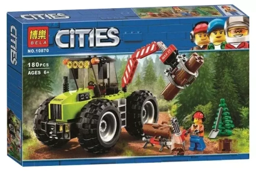 Конструктор Город "Лесной трактор" 180 дет.