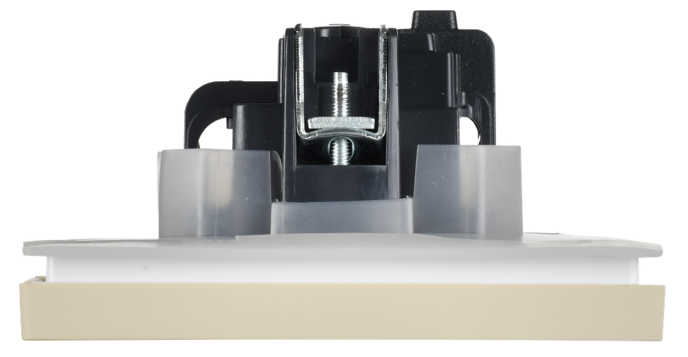 FORTE&PIANO Розетка 1-местная с заземлением с защитными шторками и крышкой винтовое крепление 16А IP44 FP421 ваниль IEK