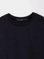 Черный лонгслив оверсайз для мальчика