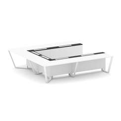 Steel Meet Стол переговорный П-образный KMK-PR.B.SP-11P Белый Бриллиант/Графит Глянец/Металл Белый 3