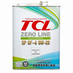 Масло моторное TCL Zero Line Fully Synth, Fuel Economy, SP, GF-6, 0W20, 4л