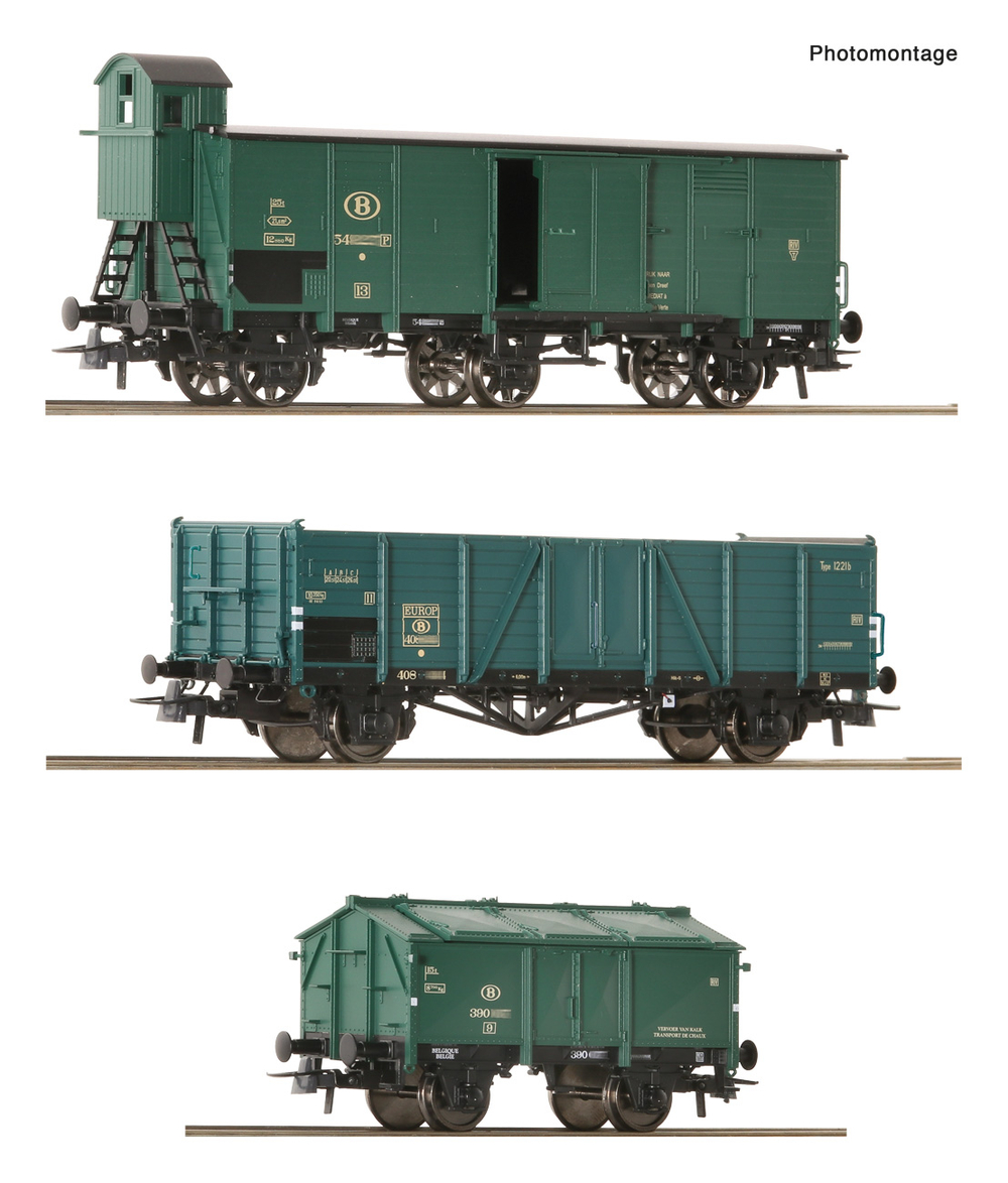 Набор из 3-х грузовых вагонов, SNCB III