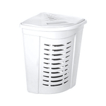 Корзина для белья угловая 45л, цвет белый 05003