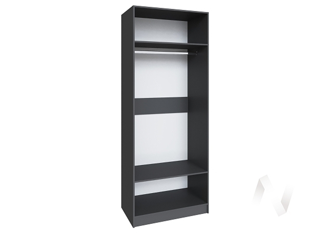 Шкаф Мадрид 0;9 с зеркалом (графит серый)