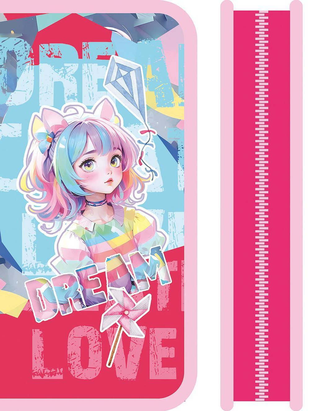 Пенал 1 секц. средний 190/90 "Анимемания 2025" (Пчелка)