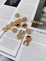 Накладка на пуговицу золотистая "Плоская"