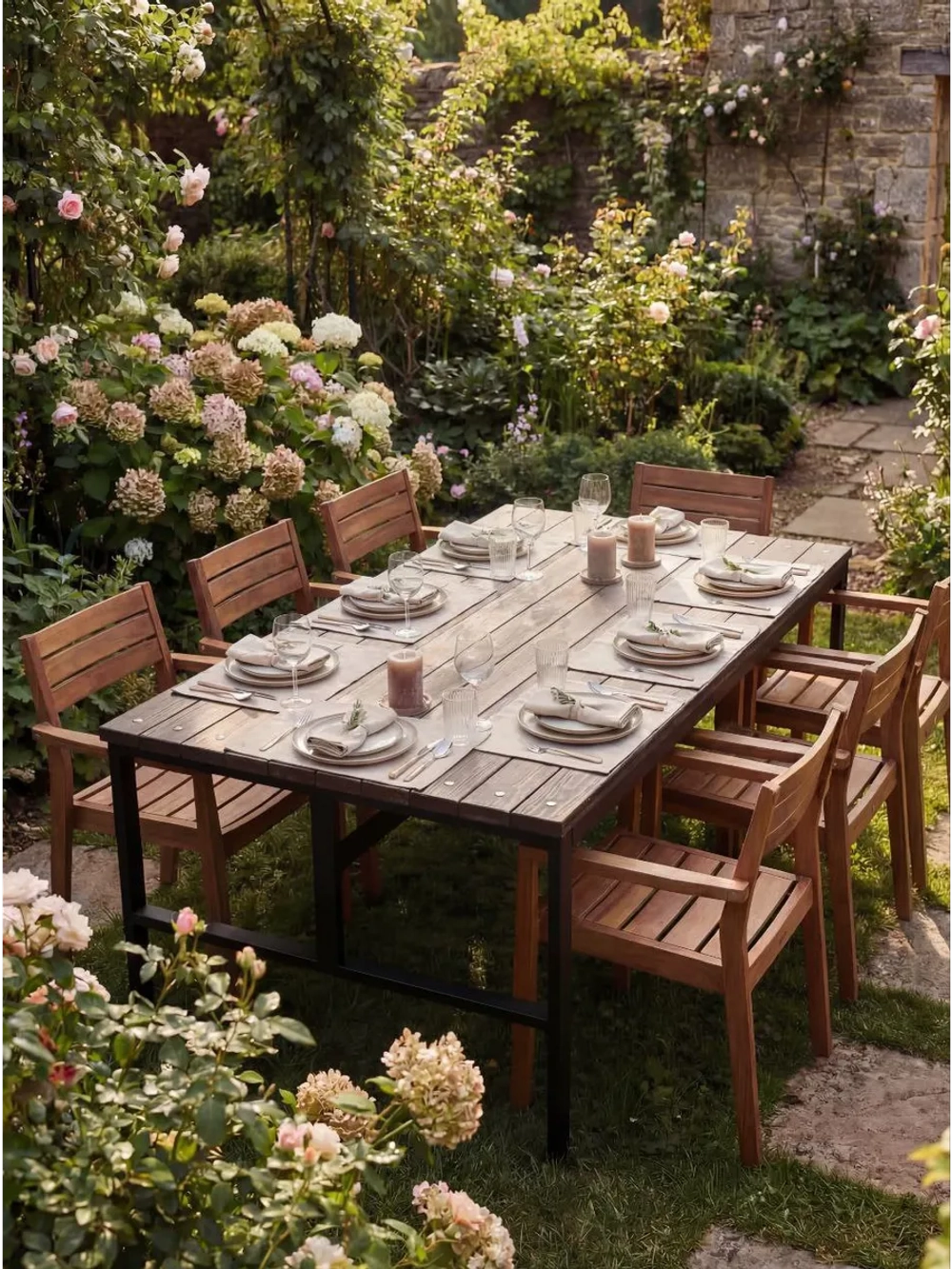 Стол садовый обеденный для дачи Frame