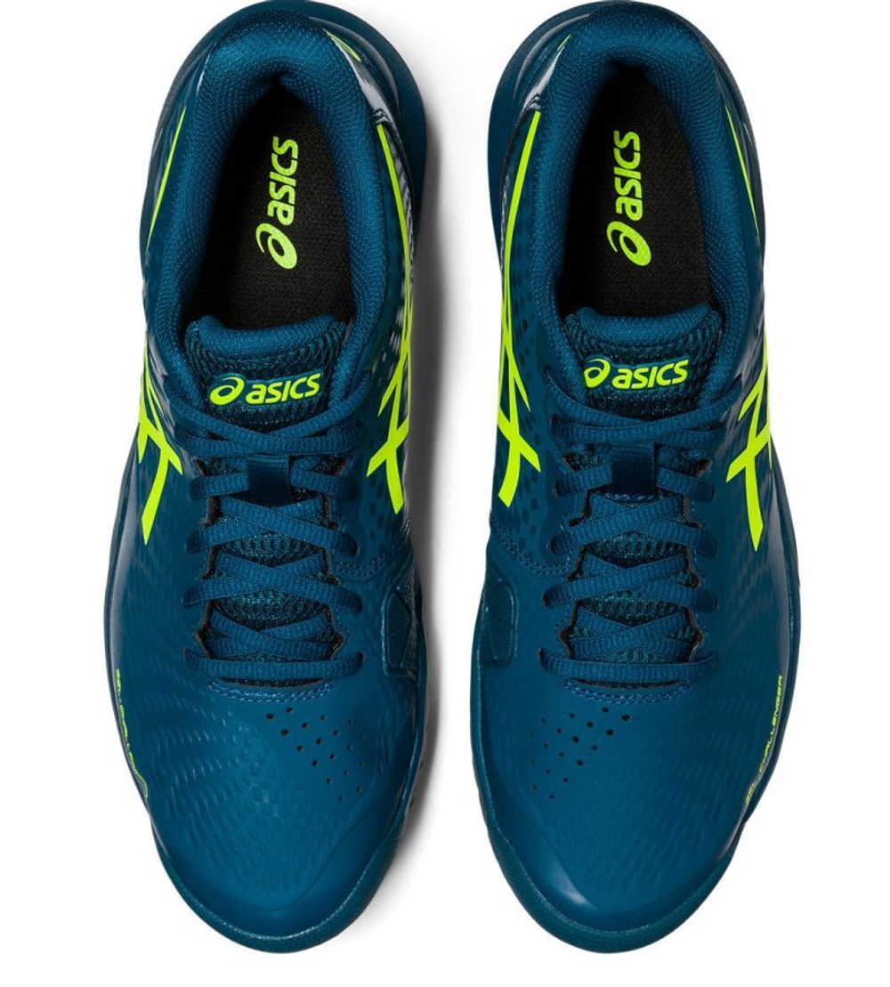 Мужские кроссовки теннисные Asics Gel-Challenger 14 - restful teal/safety yellow