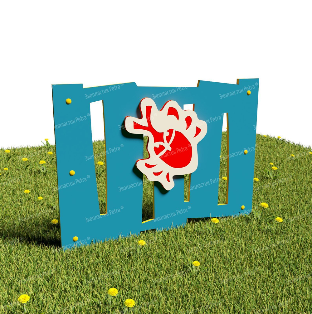 Забор уличный из экопластика 2, секция 1000х740 мм