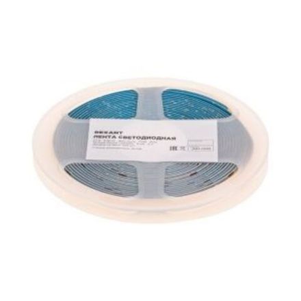 Лента светодиодная 24В, COB 8Вт/м, 320 LED/м, 3000K, 8мм, 5м, IP20 REXANT