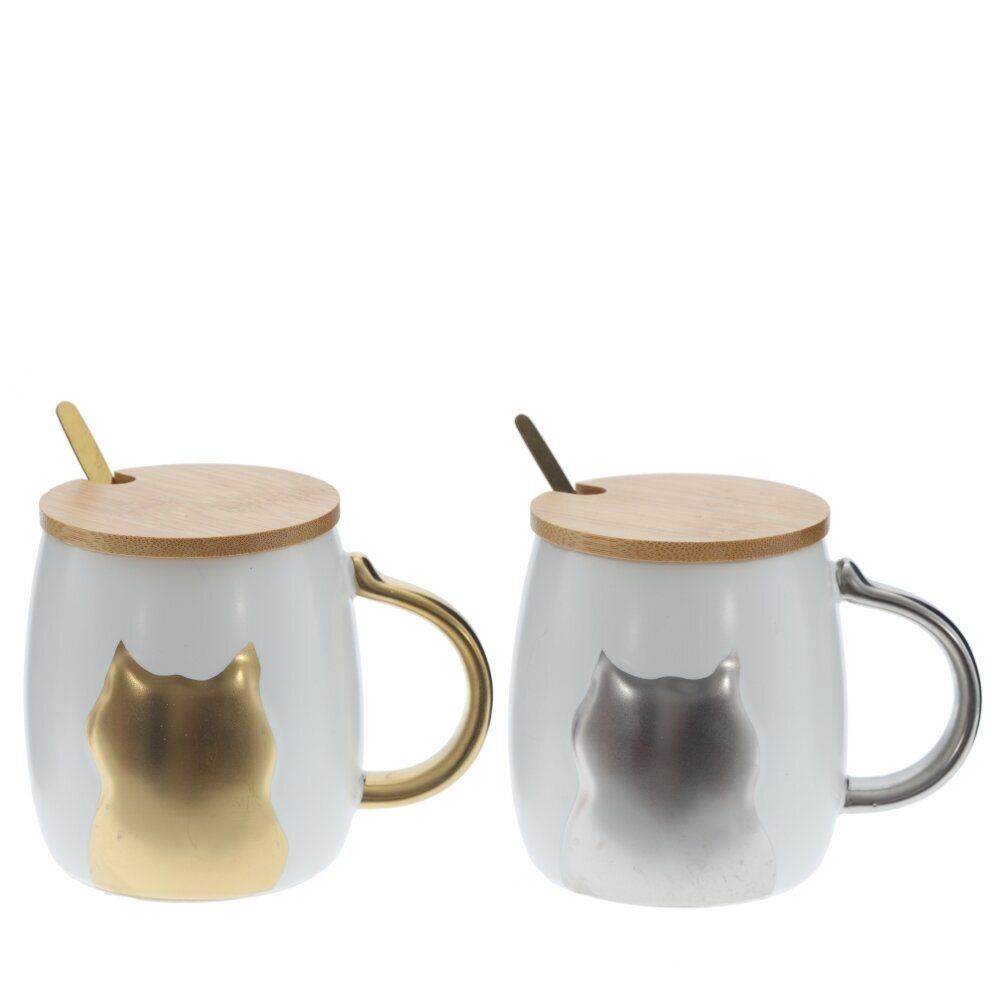 GAEM Кружка с крышкой и ложкой, 420 мл, L13 W9 H10 см, 2в.