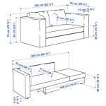 2-местный диван-кровать - IKEA SKÖNABÄCK/СКОНАБАК ИКЕА, синий