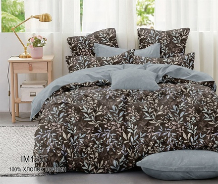 КПБ Дуэт с простыней на рез. 180х200 ПОПЛИН "П34"