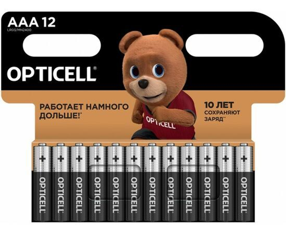 Батарейка Opticell LR03/AAA Alkaline Basic MN2400 BL12 , 12шт.