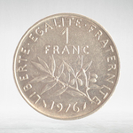 France, 1 Franc 1976 - Signature "O. Roty", VF