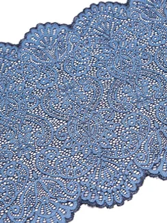 03-251  Кружево эластичное 22 см, темно-синий/голубой