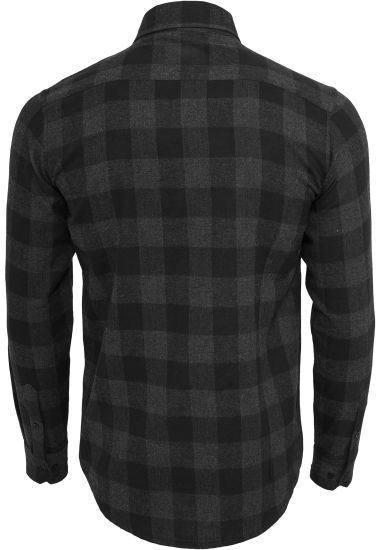 Рубашка URBAN CLASSICS Checked Flanell Shirt (Разноцветный (Black/Charcoal)