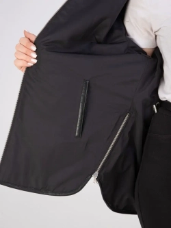 Куртка кожаная двухсторонняя с капюшоном демисезон