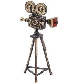 AM-4087 Фигурка «Кинокамера» (латунь, янтарь)