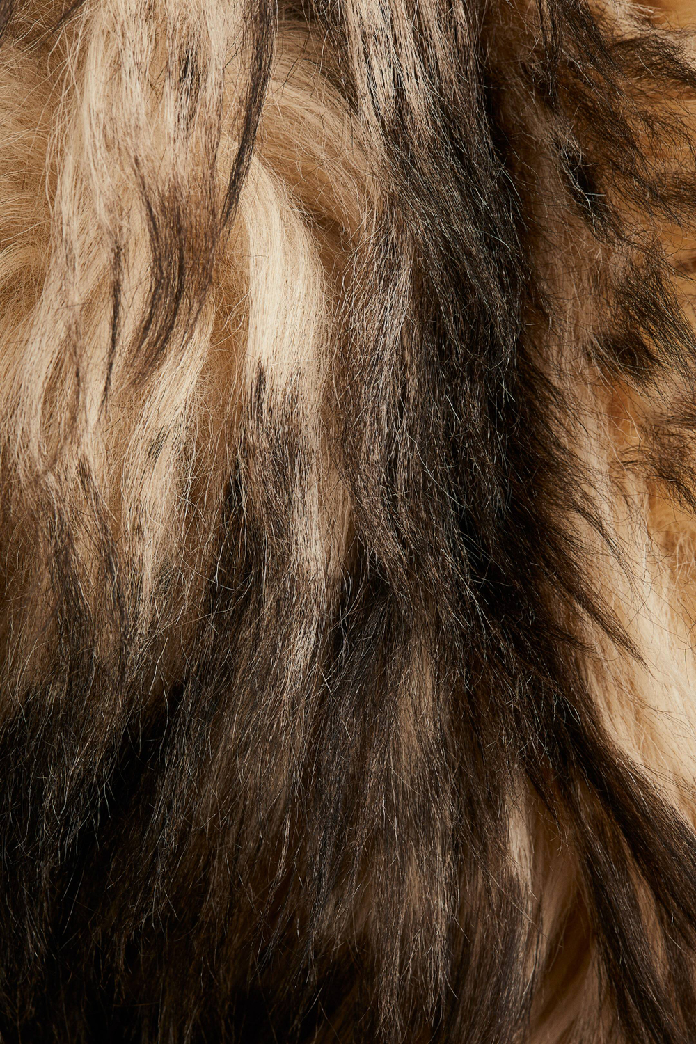 H&M Двусторонняя шуба из овчины, темно-коричневый