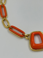 Колье с оранжевым пластиком Givenchy