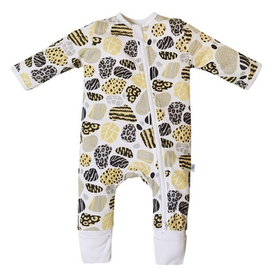 Слип на молнии с отворачивающимися манжетами (светло-желтые камешки)