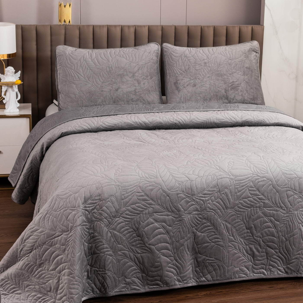 Покрывало 240х260 и 2 наволочки 50х70 Sofi De MarkO Мелисса стоун