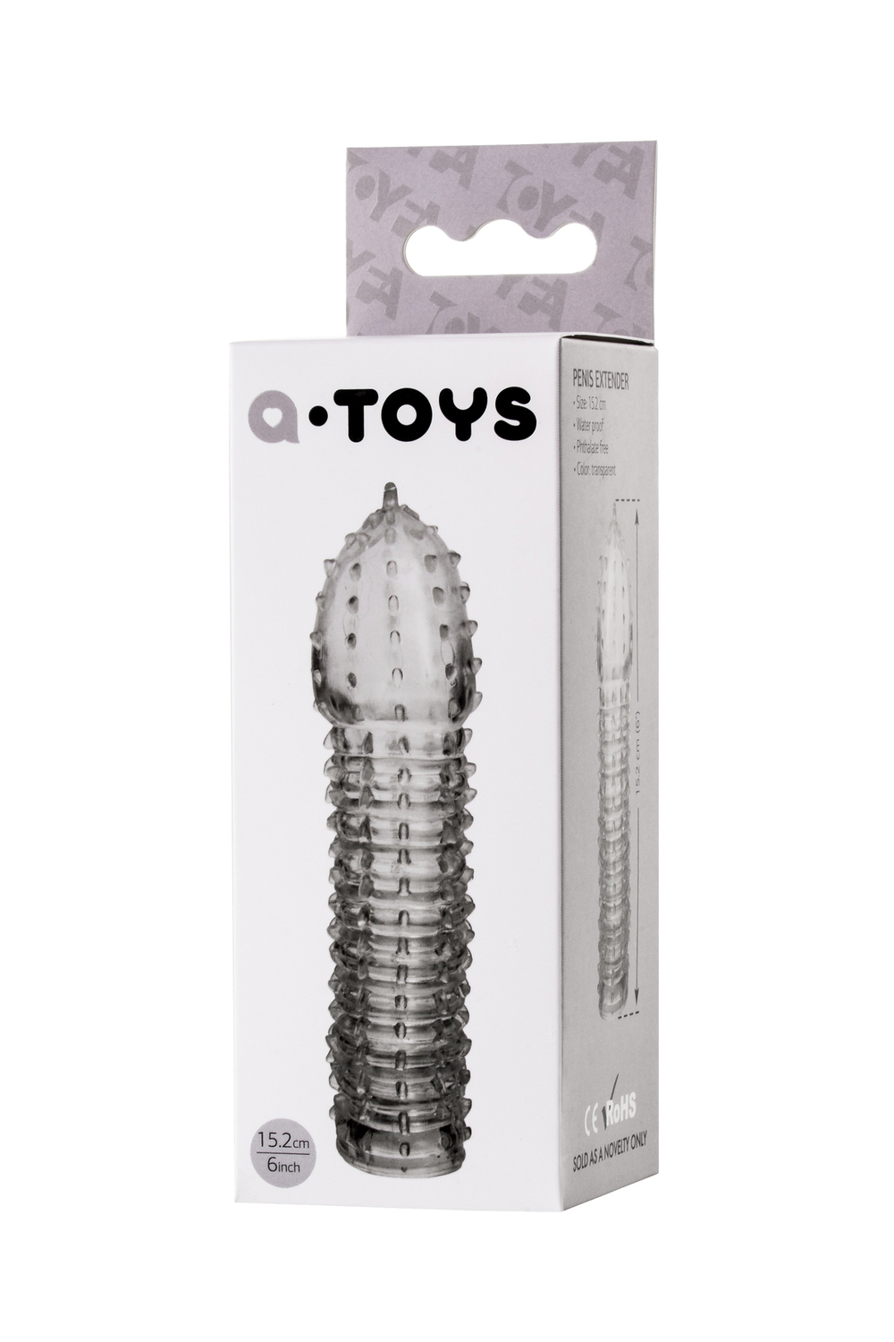 Насадка на пенис A-Toys by TOYFA Boyn, TPR, прозрачный, 15,2 см