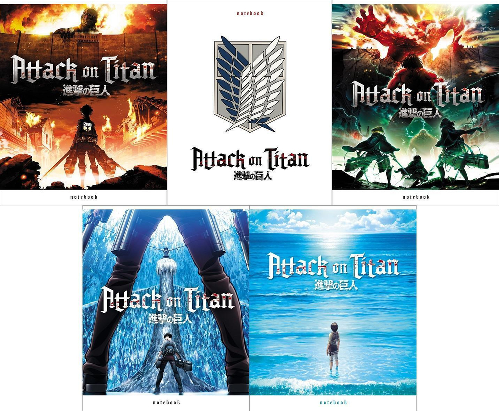 Тетрадь А5 48л. клетка, на скобе "Атака Титанов-№1" (Хатбер)