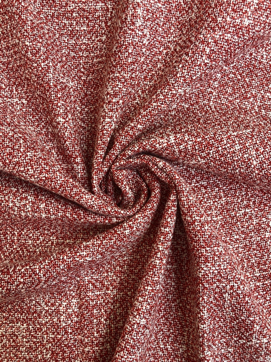 Костюмная твид, красный/бордо/молочн FC#113