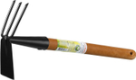 GRINDA ProLine 113х100х575 мм, 3 зубца, деревянная ручка, мотыга-рыхлитель (421517)