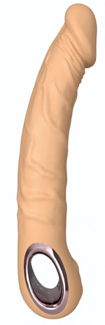 Телесный силиконовый вибратор-реалистик - 22 см. (Цвет: телесный)