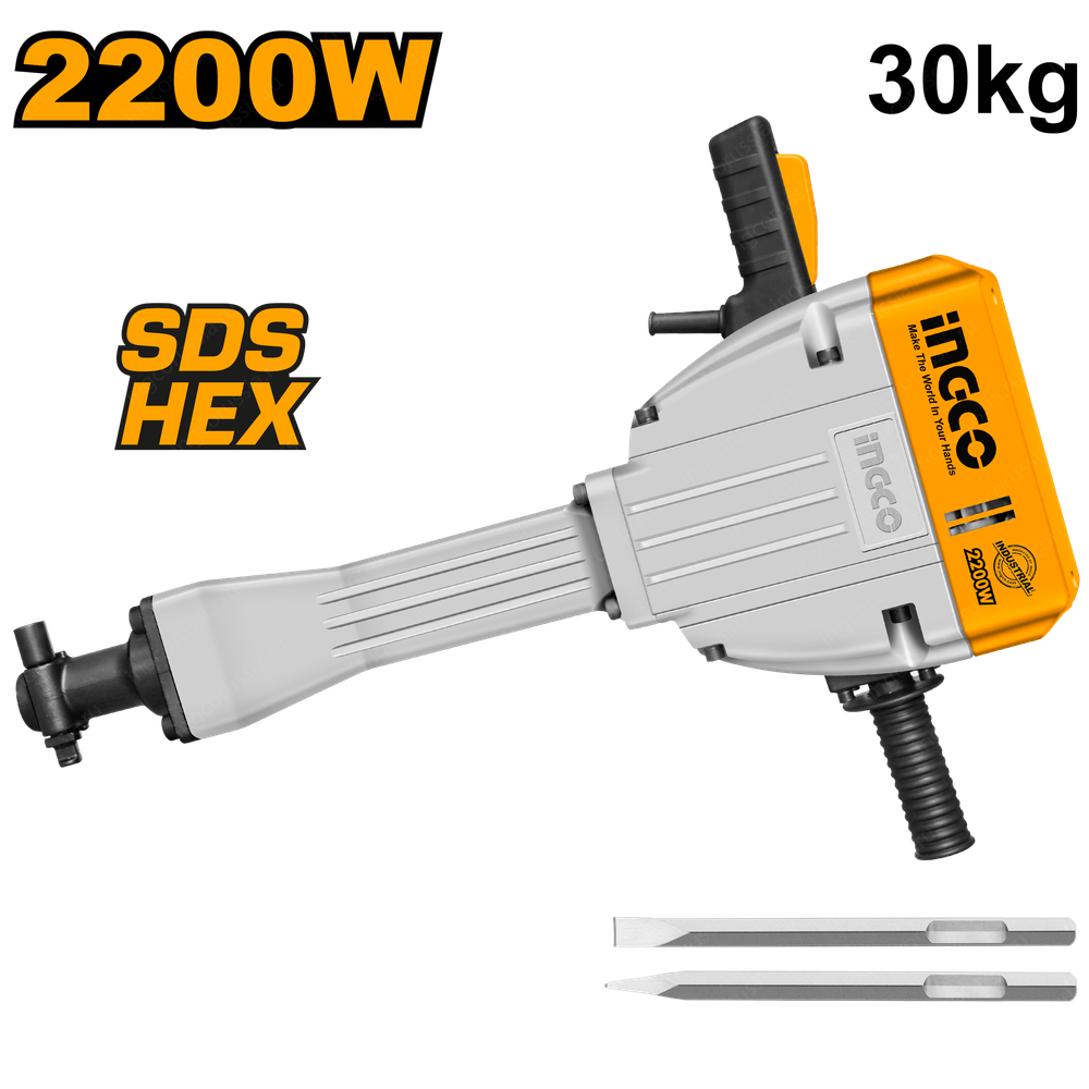 Отбойный молоток 2,2 кВт 75 Дж INGCO PDB22001 INDUSTRIAL