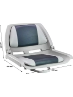 Кресло MR пластик. складн. с мягкими вставками (Gray/Black)