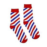 Носки BOOMERANGS Барберпол, красный