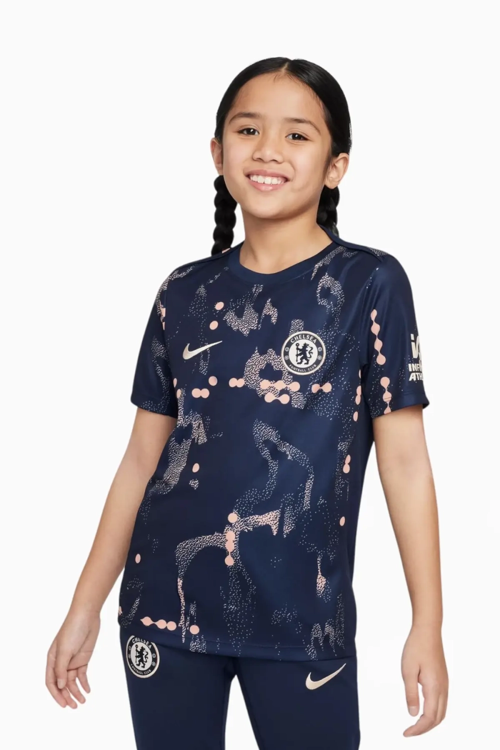 Футболка Nike Chelsea FC 24/25 Pre-Match Junior - темно-синий