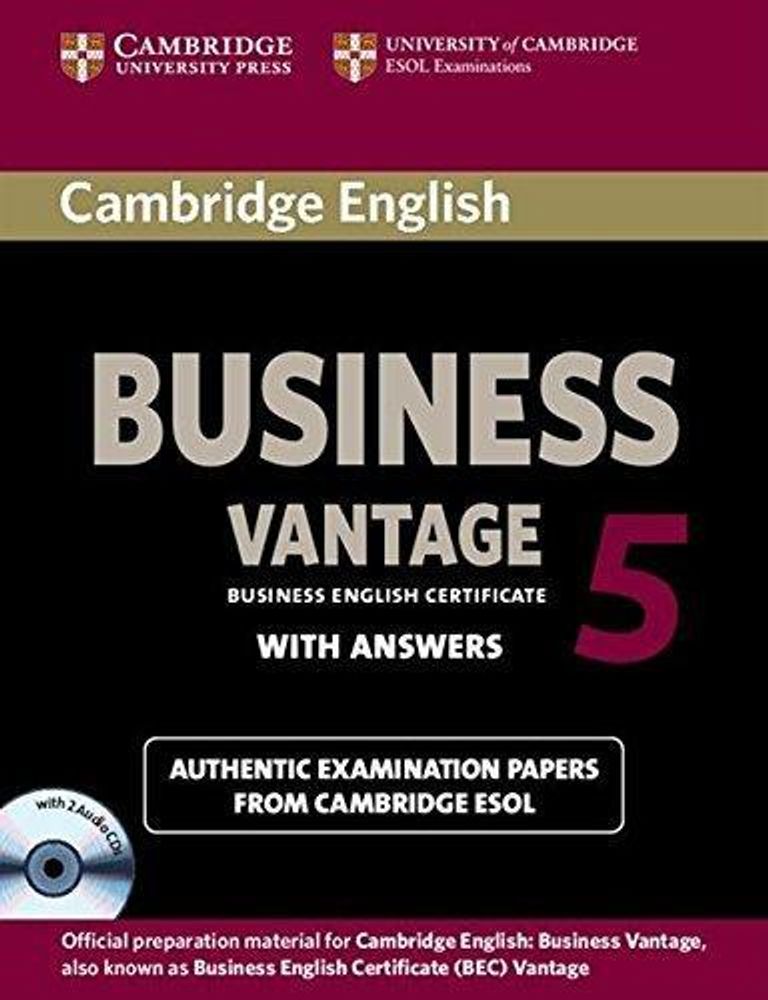 Cambridge BEC Vantage 5: Self-study Pack (Student&#39;s Book with Answers and Audio CDs (2))