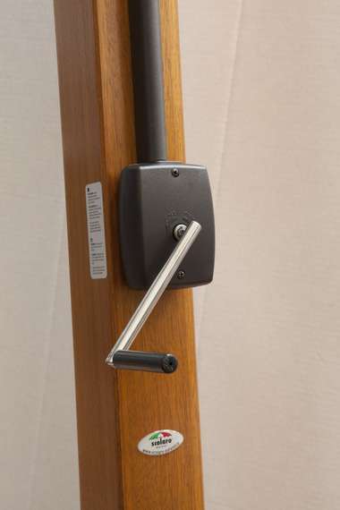 Зонт профессиональный Palladio Braccio Ø3.5 м, имитация ироко, слоновая кость