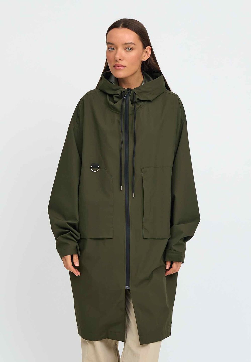 Плащ Kefirmaykifer оверсайз хаки