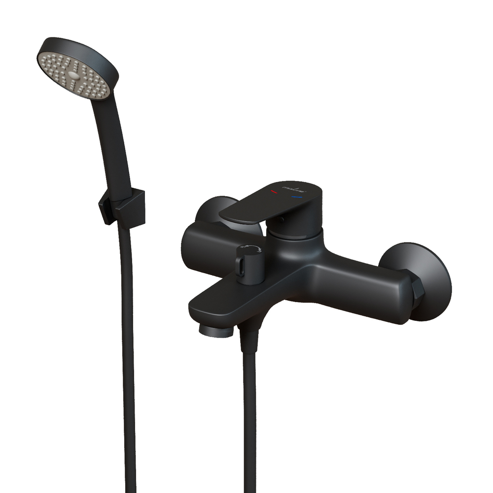 Смеситель для ванны 35k MIXLINE ML14-01BL ЧЕРНЫЙ