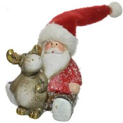 Керамическая композиция Санта и олень 7,5*6*7 см, Kaemingk (630124)