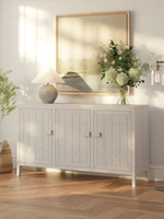 Комод, 160х45х90, Карлос, для одежды и игрушек, напольный кухонный шкаф из массива дерева, белый, Dipriz