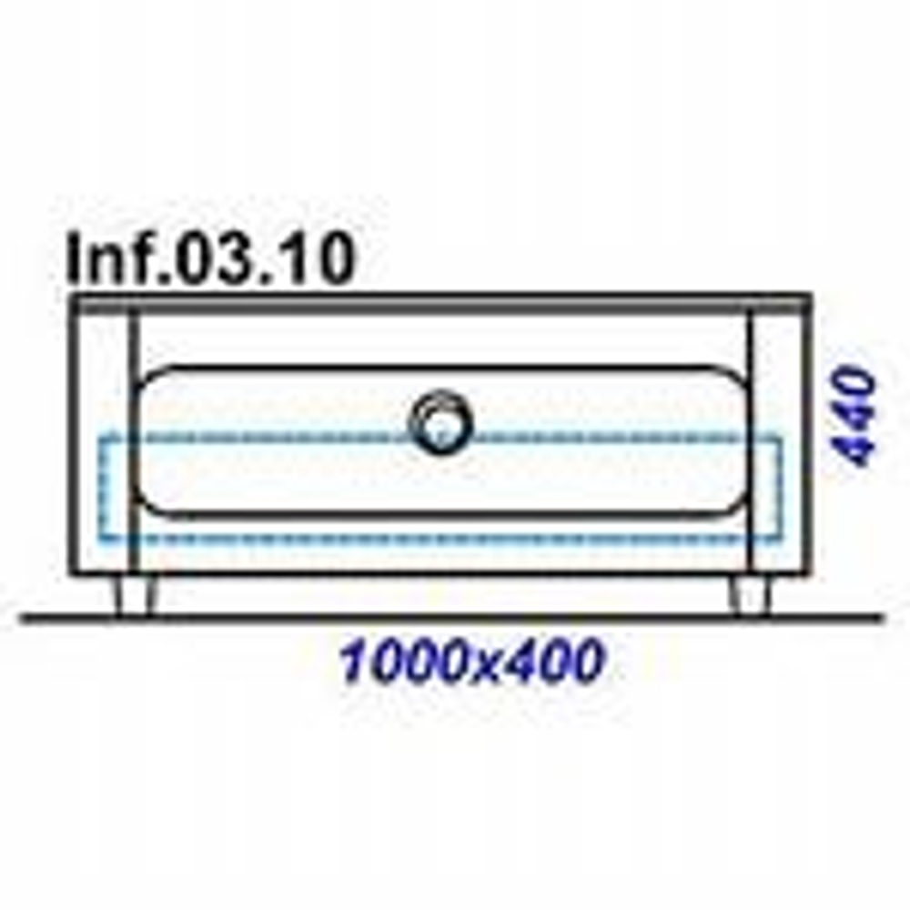 Тумба напольная  Aqwella Infinity 100 цвет белый Inf.03.10/W