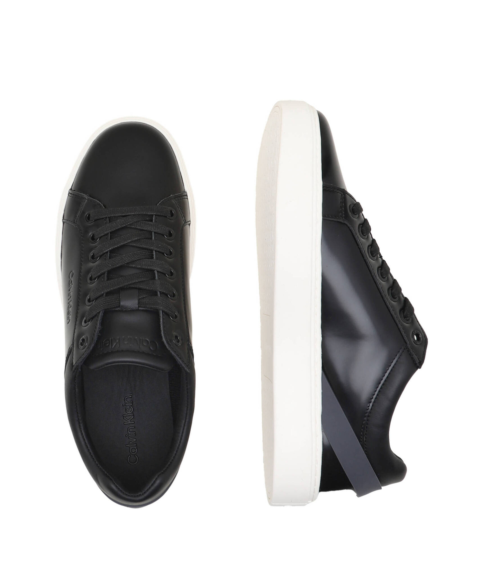 Кожаные кроссовки Calvin Klein - черный(HM0HM01463)