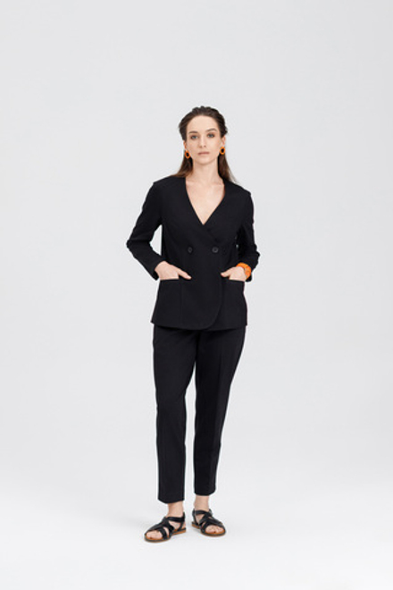 Брюки со стрелкой зауженные женские черные