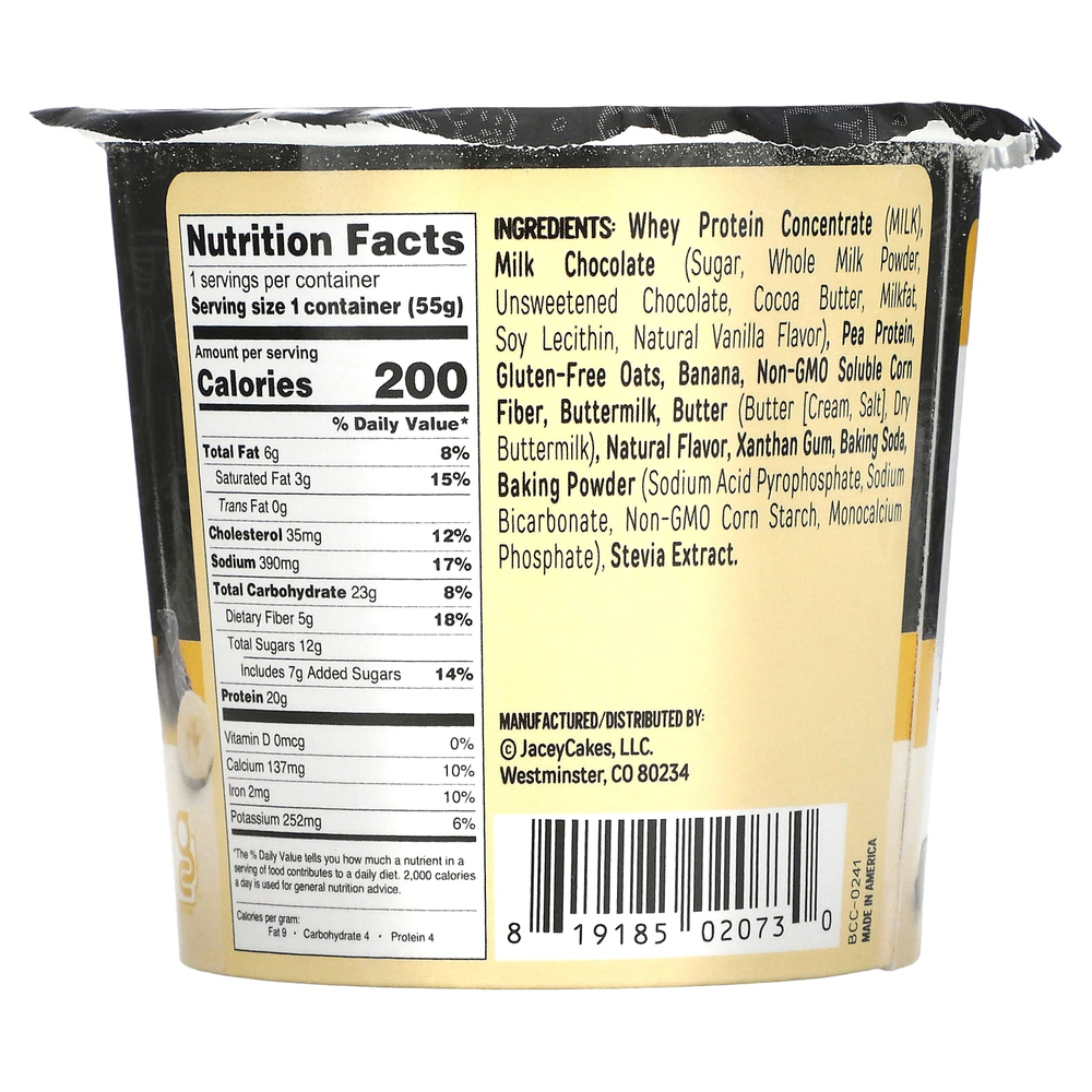 FlapJacked, Mighty Muffin, смесь для приготовления кексов, с пробиотиками, банан с шоколадной крошкой, 55 г (1,97 унции)