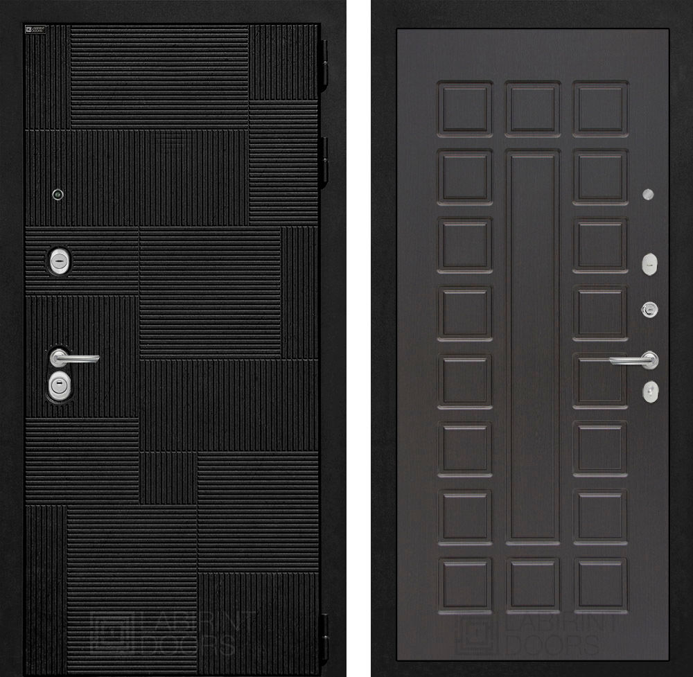 Дверь входная Лабиринт PAZL 04 - Венге металлическая